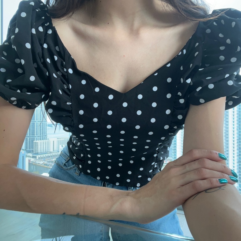 SAMBA POLKA DOT DRESSY BLOUSE